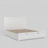 Carmel Full Size Storage Bed, White - Angled 2