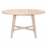 Essentials For Living Carmel Outdoor 54" Round Dining Table - Gray Teak - Front Angle
