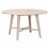 Essentials For Living Carmel Outdoor 54" Round Dining Table - Gray Teak - Front Side Angle - Essentials For Living Carmel Outdoor 54" Round Dining Table - Gray Teak - Front Side Angle