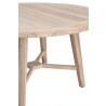 Essentials For Living Carmel Outdoor 54" Round Dining Table - Gray Teak - Closeup View
