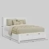 Carmel Queen Storage Bed, White - Dimensions - Carmel Queen Storage Bed, White - Dimensions