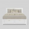 Carmel Queen Storage Bed, White - Front