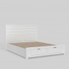 Carmel Queen Storage Bed, White - Frame Angled