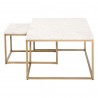 Carrera Nesting Coffee Table in Brushed Gold - Side