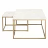 Carrera Nesting Coffee Table in Brushed Gold - Side - Carrera Nesting Coffee Table in Brushed Gold - Side