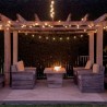 The Outdoor Plus Carson Wood Grain Fire Pit 
