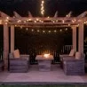 The Outdoor Plus Carson Wood Grain Fire Pit  - The Outdoor Plus Carson Wood Grain Fire Pit 