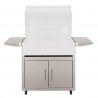 TrueFlame Deluxe Cart With Fold-Down Side Shelves - Cart Open