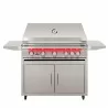 TrueFlame Deluxe Cart With Fold-Down Side Shelves - KD (Fits TF40/TFE40) - Grill Closed - TrueFlame Deluxe Cart With Fold-Down Side Shelves - KD (Fits TF40/TFE40) - Grill Closed