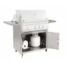 Summerset Grills Cart for TRL32 - Angled and Opened - Summerset Grills Cart for TRL32 - Angled and Opened