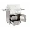 Summerset Grills Deluxe Cart-TRL32 - Angled and Open - Summerset Grills Deluxe Cart-TRL32 - Angled and Open