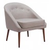Carter Accent Chair in Gray- Side View 3