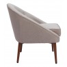 Carter Accent Chair in Gray- Side View