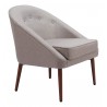 Carter Accent Chair in Gray- Side View 2