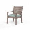 Laguna Dining Chair in Cast Mist, No Welt - Front Side Angle