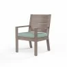 Laguna Dining Chair in Cast Mist, No Welt - Front Side Angle - Laguna Dining Chair in Cast Mist, No Welt - Front Side Angle