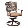 Woodard Casa Swivel Rocking Dining Armchair with Optional Seat Cushions - Woodard Casa Swivel Rocking Dining Armchair with Optional Seat Cushions