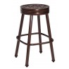 Woodard Casa Round Swivel Bar Stool - Angled
