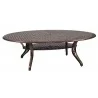 Woodard Casa Oval Dining Umbrella Table - Angled - Woodard Casa Oval Dining Umbrella Table - Angled