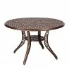 Woodard Casa Dining Umbrella Table - Angled - Woodard Casa Dining Umbrella Table - Angled