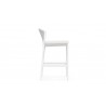 Azzurro Catalina Bar Stool With Matte White Aluminum Frame And Sand All-Weather Rope - Side