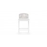 Azzurro Catalina Counter Stool With Matte White Aluminum Frame And Sand All-Weather Rope - Front