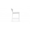 Azzurro Catalina Counter Stool With Matte White Aluminum Frame And Sand All-Weather Rope - Side