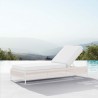 Azzurro Living Catalina Lounge Chair With Matte White Aluminum Frame And Sand All-Weather Rope - Lifestyle
