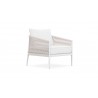 Azzurro Catalina Club Chair In Matte White Frame and Cloud Cushion - Angled