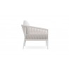 Azzurro Catalina Club Chair In Matte White Frame and Cloud Cushion - Side