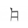 Azzurro Catalina Bar Stool With Matte Charcoal Aluminum Frame And Ash All-Weather Rope - Side