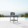 Azzurro Catalina Counter Stool With Matte Charcoal Aluminum Frame And Ash All-Weather Rope - Lifestyle