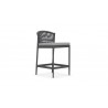 Azzurro Catalina Counter Stool With Matte Charcoal Aluminum Frame And Ash All-Weather Rope - Angled