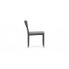 Azzurro Catalina Armless Dining Chair With Matte Charcoal Aluminum Frame And Ash All-Weather Rope - Side
