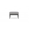 Azzurro Living Catalina Ottoman With Matte Charcoal Aluminum Frame And Ash All-Weather Rope - Front