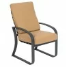 Woodard Cayman Isle Cushion Dining Armchair - Angled - Woodard Cayman Isle Cushion Dining Armchair - Angled