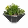 The Outdoor Plus Cazo Wood Grain Planter & Water Bowl Ebony - The Outdoor Plus Cazo Wood Grain Planter & Water Bowl Ebony