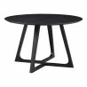 Moe's Home Collection Godenza Dining Table Round in Black Ash - Front Side Angle - Moe's Home Collection Godenza Dining Table Round in Black Ash - Front Side Angle