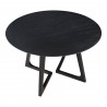 Moe's Home Collection Godenza Dining Table Round in Black Ash - Front Side Top Angle