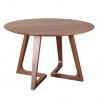 Moe's Home Collection Godenza Dining Table Round in Brown - Front Side Angle