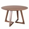 Moe's Home Collection Godenza Dining Table Round in Brown - Front Side Angle - Moe's Home Collection Godenza Dining Table Round in Brown - Front Side Angle