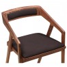 Moe's Home Collection Padma Armchair - Black - Front Side Closeup Top Angle