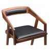 Moe's Home Collection Padma Barstool - Black Vegan Leather - Closeup Angle