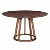 Moe's Home Collection Aldo Round Dining Table - Walnut - Front Angle - Moe's Home Collection Aldo Round Dining Table - Walnut - Front Angle