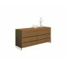 Casabianca Il Vetro 6-Drawer Dresser - White BG in Brown - Casabianca Il Vetro 6-Drawer Dresser - White BG in Brown
