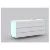 Casabianca Il Vetro 6-Drawer Dresser - Angled - Casabianca Il Vetro 6-Drawer Dresser - Angled