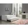 Casabianca IL VETRO Office Desk In High Gloss White Lacquer With Clear Glass - Lifestyle - Casabianca IL VETRO Office Desk In High Gloss White Lacquer With Clear Glass - Lifestyle