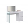 Casabianca IL VETRO Vanity In High Gloss White Lacquer And Mirror With Clear Glass