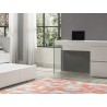 Casabianca IL VETRO Vanity In High Gloss White Lacquer And Mirror With Clear Glass - Lifestyle