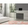 Casabianca IL VETRO Vanity In High Gloss White Lacquer And Mirror With Clear Glass - Lifestyle - Casabianca IL VETRO Vanity In High Gloss White Lacquer And Mirror With Clear Glass - Lifestyle